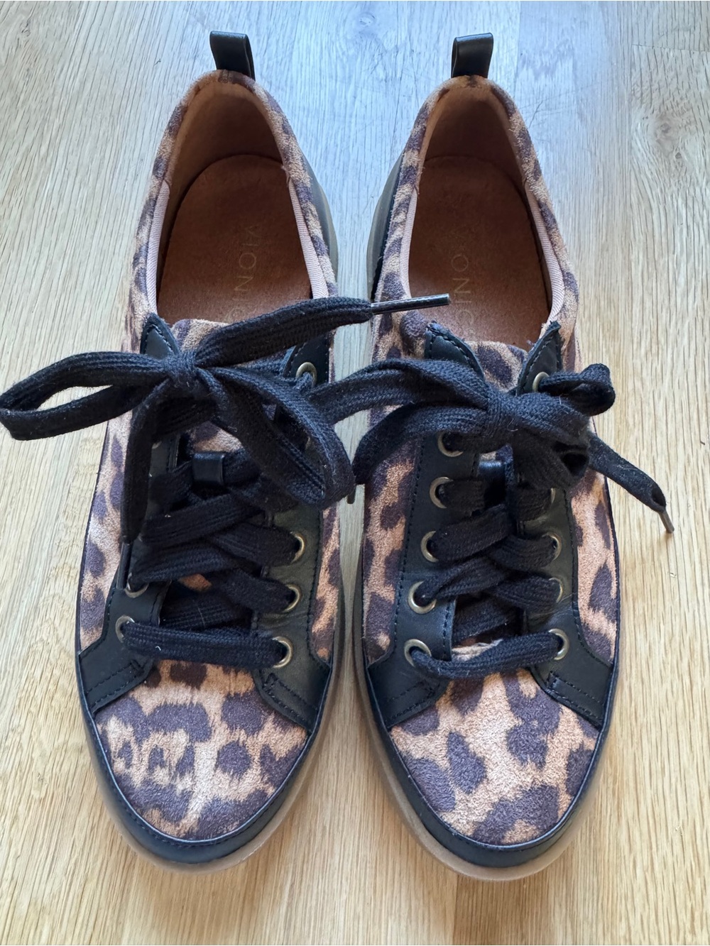 Vionic “Winny” Leopard Print Lace-Up Sneaker